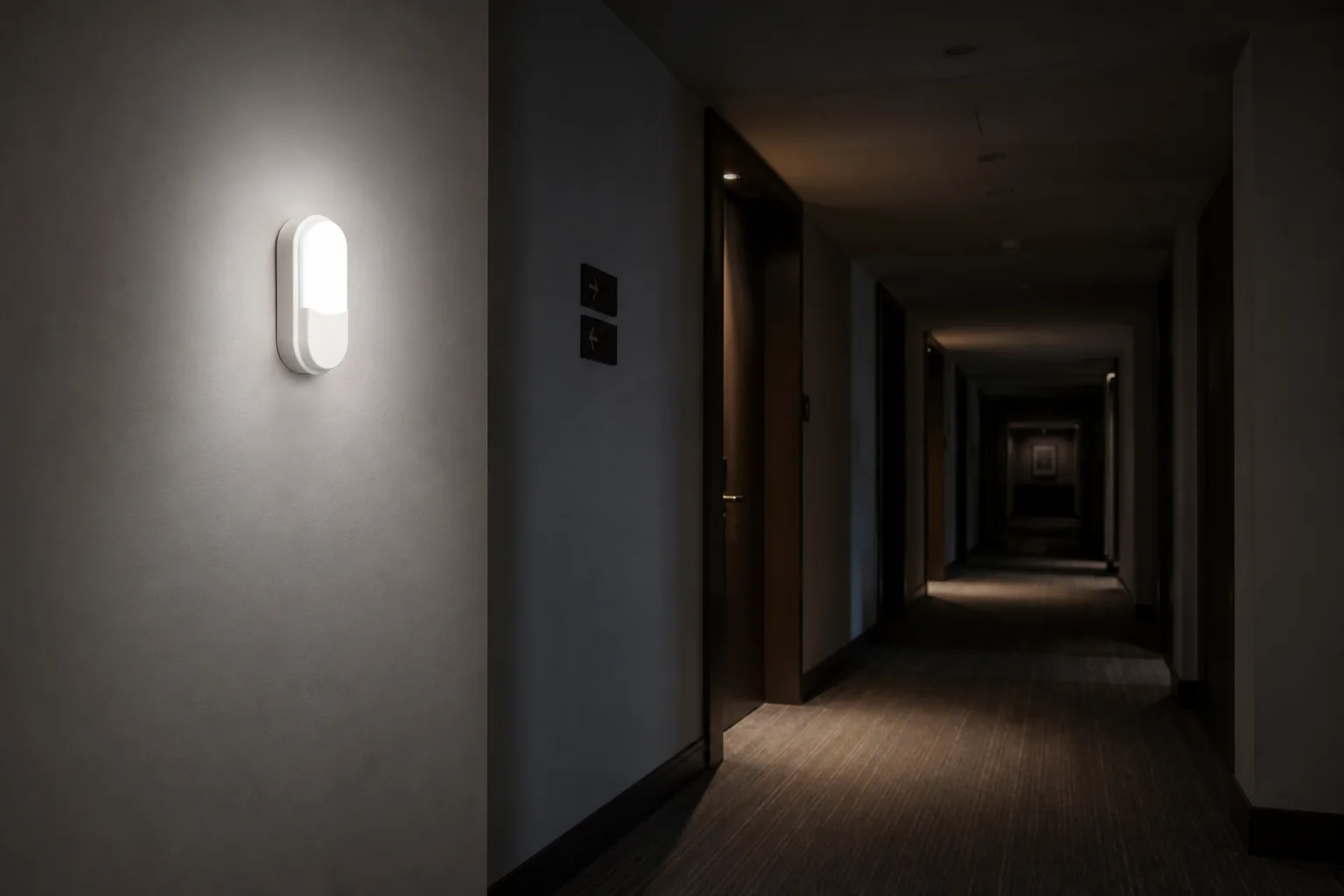 BX-BD039 6W LED emergency wall light providing corridor illumination during a power outage