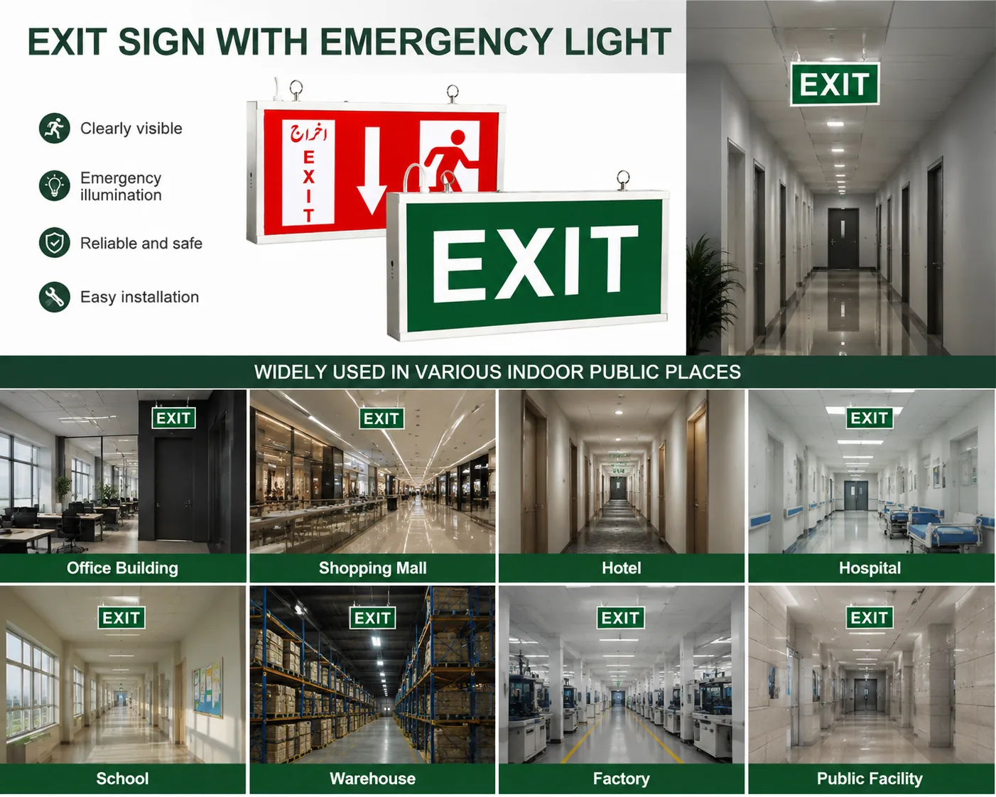 emergency sign light application BX003